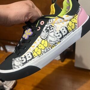 SpongeBob Patrick Sneakers Unisex Sz W9- M8 Shoes Low Top Lace Up Coliring